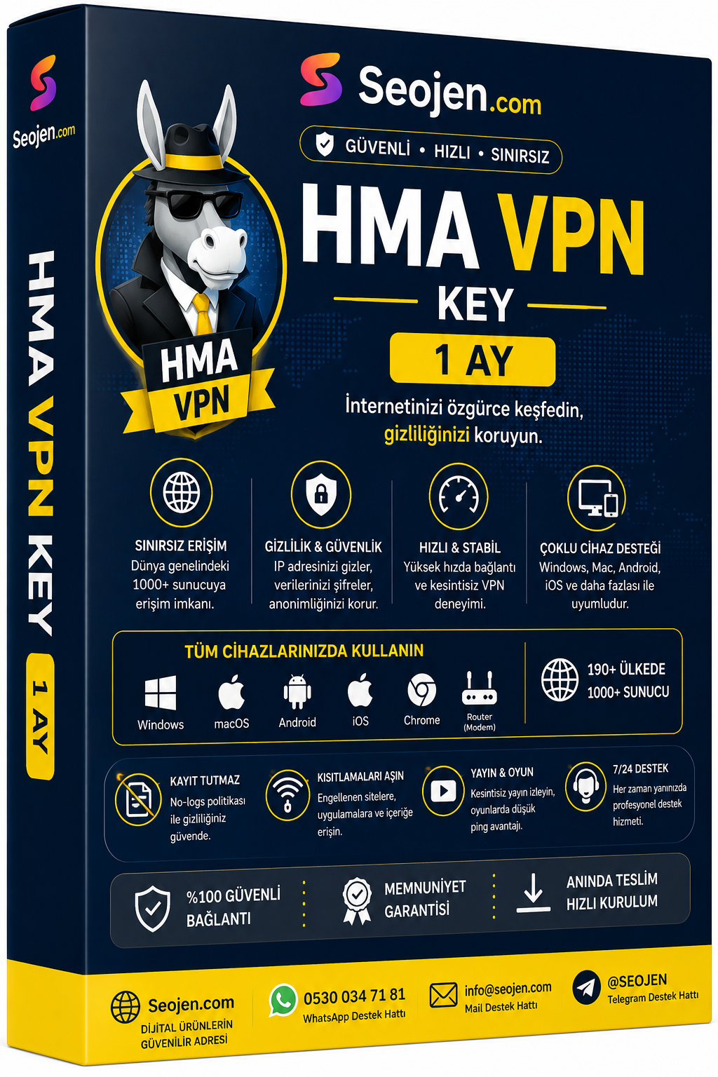 HMA VPN Key - 1 Ay